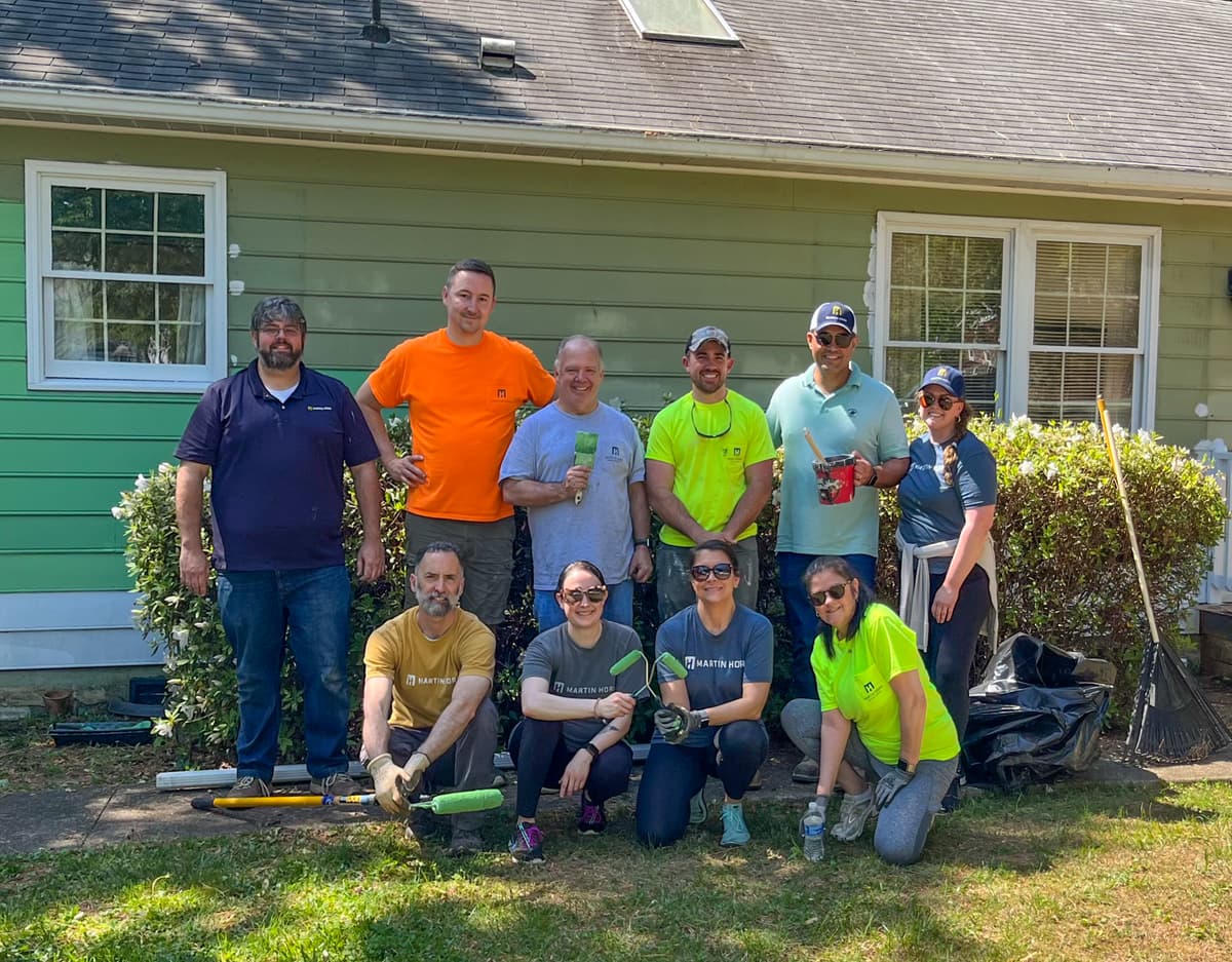 Employees doing service work